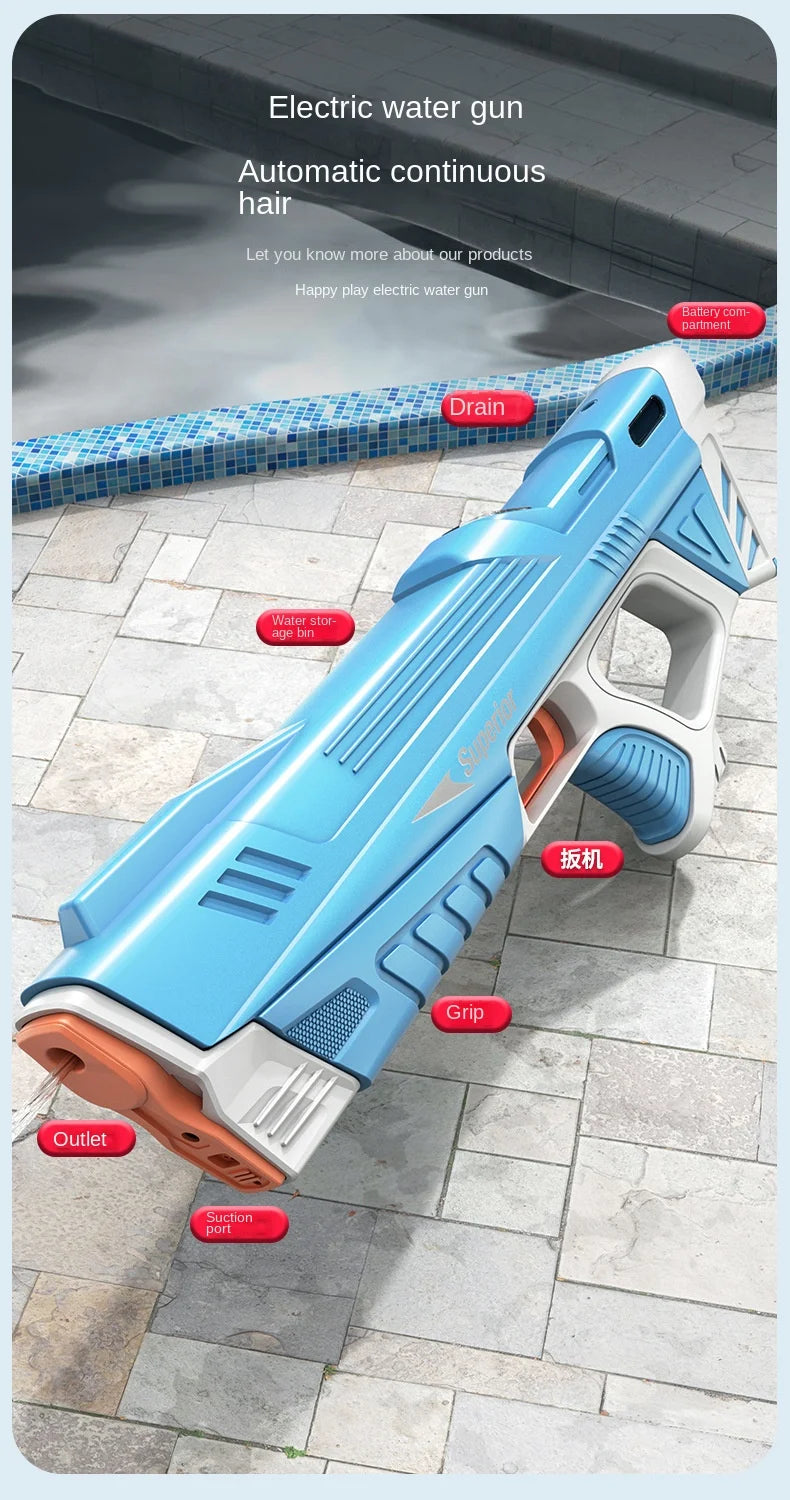 Electric Water Gun – 43cm Auto-Refill Toy