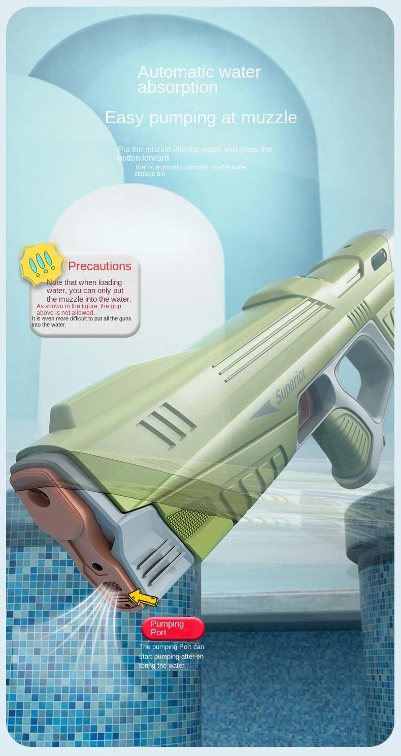 Electric Water Gun – 43cm Auto-Refill Toy