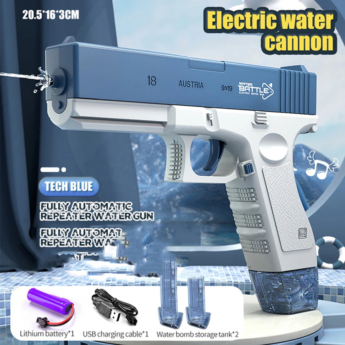 High-Pressure Electric Water Gun for Kids